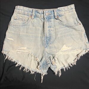 Zara Light Blue Jean Shorts